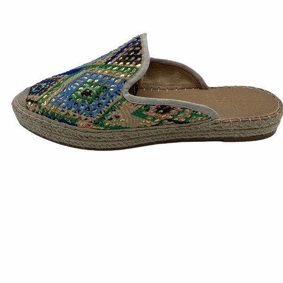 Halogen Multicolor Sequins Espadrille Mules 7-1/2M - Picture 7 of 11